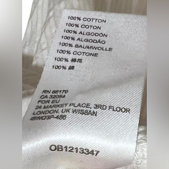 Free People Long Sleeve Crop Top Cinch Front Waist Tie Size L NWT ob1213347 - Picture 5 of 5